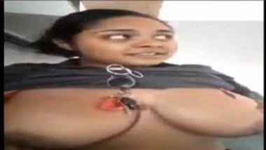 Sexy Tamil Working Woman Showing Big Boobs Inside Office