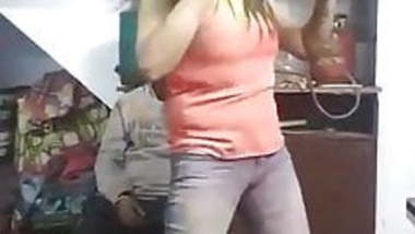 Desi girl dancing on holi