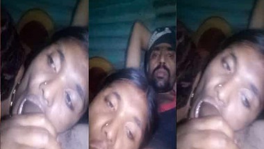 Tribal wife sucking dick of her neighbor on cam