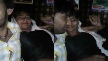 Cameraman went hard filming himself kissing Desi drunk XXX whore