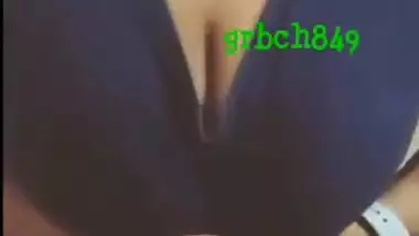 1203 Tamil indian girl pressing her boobs over...