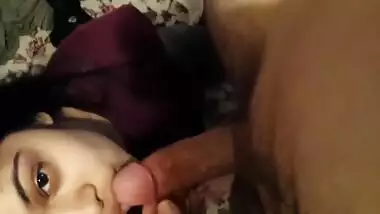 Beautiful hot indian teen sucking cock so nicely!
