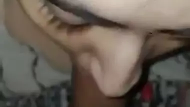 Booby Pakistani girl eating cum of BF