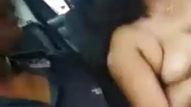 Desi Aunty BJ in car with audio maybe tamil