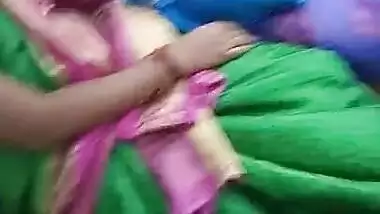 Tamil hot young married aunty boobs and navel in bus part:1