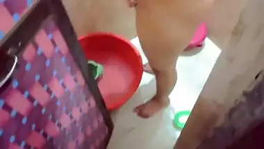 Part 1, hot Indian Stepmom was taking shower and stepson watching her naked