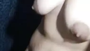 Beautiful girl show her big boob selfie cam video