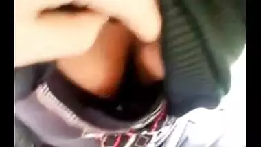 Punjabi Girl Boobs Pressed In Moving Bus By Boyfriend