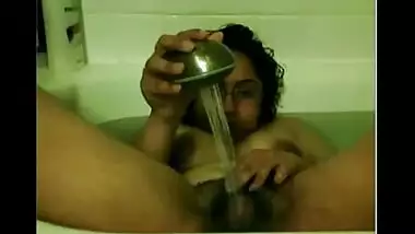 Hot Teen Indian girlfriend Masturbates for Lover In bathtub