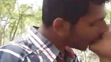Cute Indian Lovers romance in outdoor