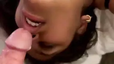 Indian girl gets addicted to a white dick in NRI sex MMS