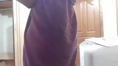 Indian Stepmom Hidden Camera After Shower Gets Horny (1)