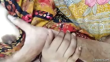 Desi Hubby playing with wife’s cute white boobs