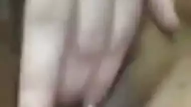 Pakistani wife fingering pussy on selfie web camera