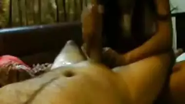 A sexy Kerala girl massages her jiju’s dick and sucks it