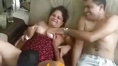 Indian Aunty’s Hot Threesome Sex