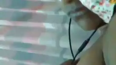 Sexy GF boobs show on live video call