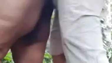 BIG ASS WIFE doggy in JUNGLE Risky OUTDOOR