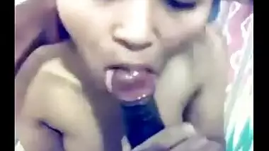 Indian blowjob porn mms of Bengali bhabhi sucking black dick