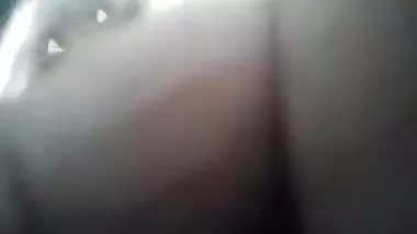 Man touches hairy pussy of the Indian girlfriend in the car filming it on camera