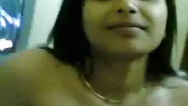 Bangalore chick flashing her tits to her BF