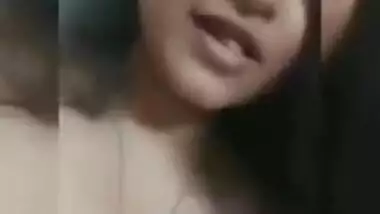 Today Exclusive- Horny Desi Girl Sucking Her Big Boobs And Shows Her Wet Pussy Part 1