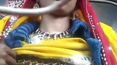 Breasty Rajasthani girl showing her large mounds on webcam