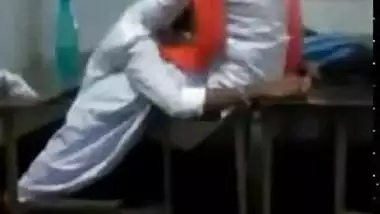 Desi collage lover kissing in class room