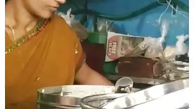 Hot aunty cooking