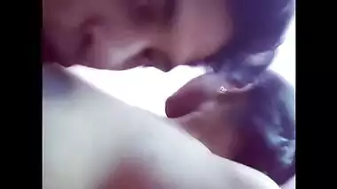 Indian girl allows her loved man to lick XXX nipples in amateur sex video