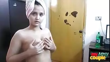 indian amateur horny wife sonia after shower hardcore sex