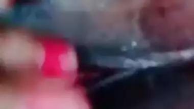 Sexy Desi XXX girl fingering her bald pussy on selfie cam