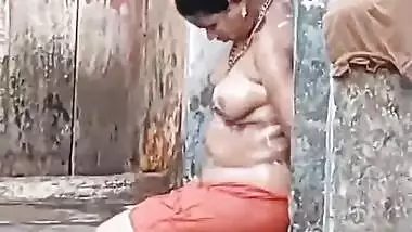 Bhabi Outdoor Bathing