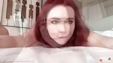 Red-haired Busty Beauty Filmed Sex on Camera to Take Amazing Selfies