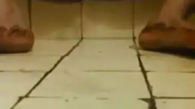 Nasty Indian angel masturbating in the washroom