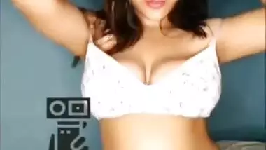 Sexy Busty Bitch Teasing With Her Big Boobs On Cam
