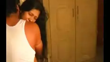 Sexy Indian auntie foreplay with her lover