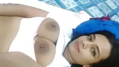 Cute srilanken girl making selfie video