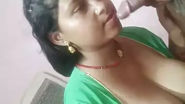 Big boobs village wife blowjob and cum in mouth