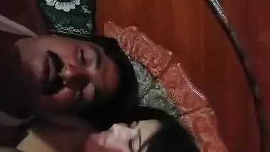 Handsome Indian man with mustache and wife adore homemade porn