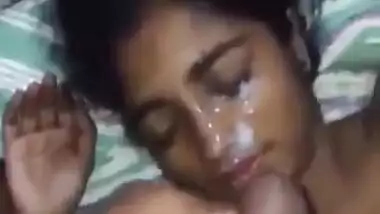 Tamil teenage sis cumshot on face by brother