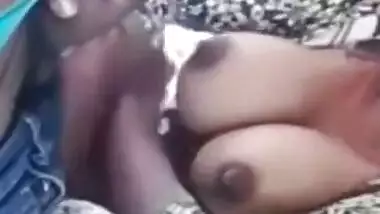 Telugu Lover Outdoor Romance And Blowjob
