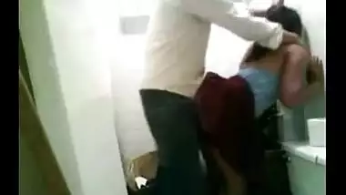 Horny teen Assamese couple fuck in mall washroom