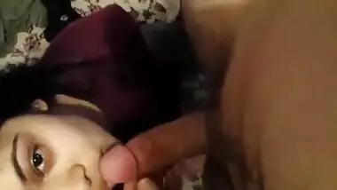 Beautiful indian teen sucking cock