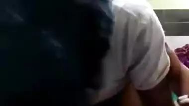 Indian maid giving blowjob to owner son
