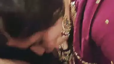 Busty Pakistani sex wife giving deep viral blowjob