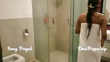 desi south indian girl young bhabhi Payal in bathroom taking shower and masturbation
