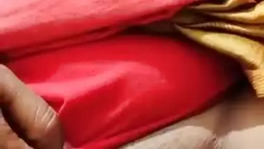 Outdoor porn video of a Desi peasant woman exposing shaved vagina