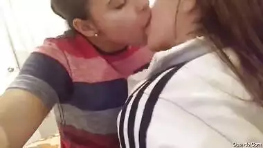 sexy horny lesbian eating each other via deep kiss