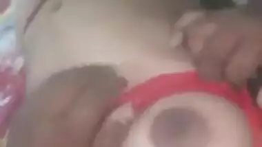 Indian aunty Showing her Boobs to husband with clear Audio